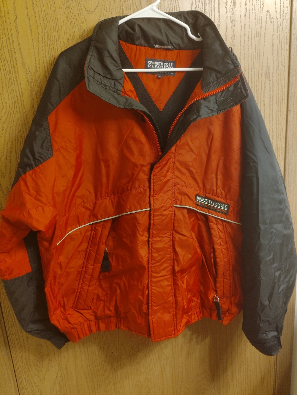 Kenneth Cole Reaction Red and Black Windbreaker Jacket